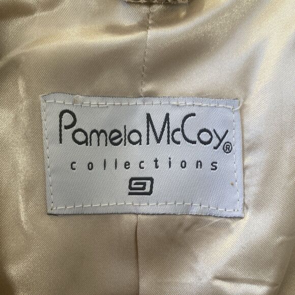 Pamela McCoy Collections Genuine Leather Studded Jacket Blazer Animal Print‎ 1X - Picture 12 of 14